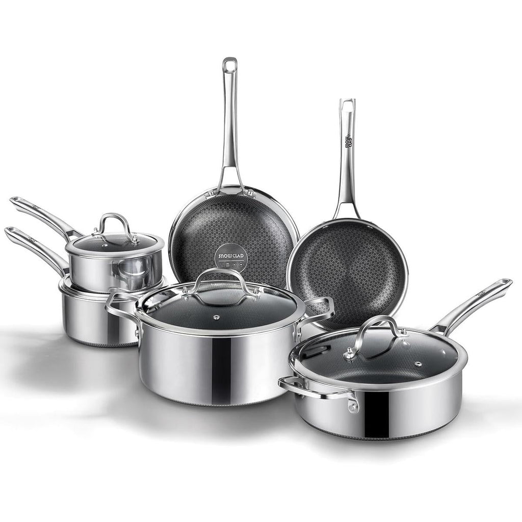 10-Piece Hybrid Nonstick Stainless Cookware Set
