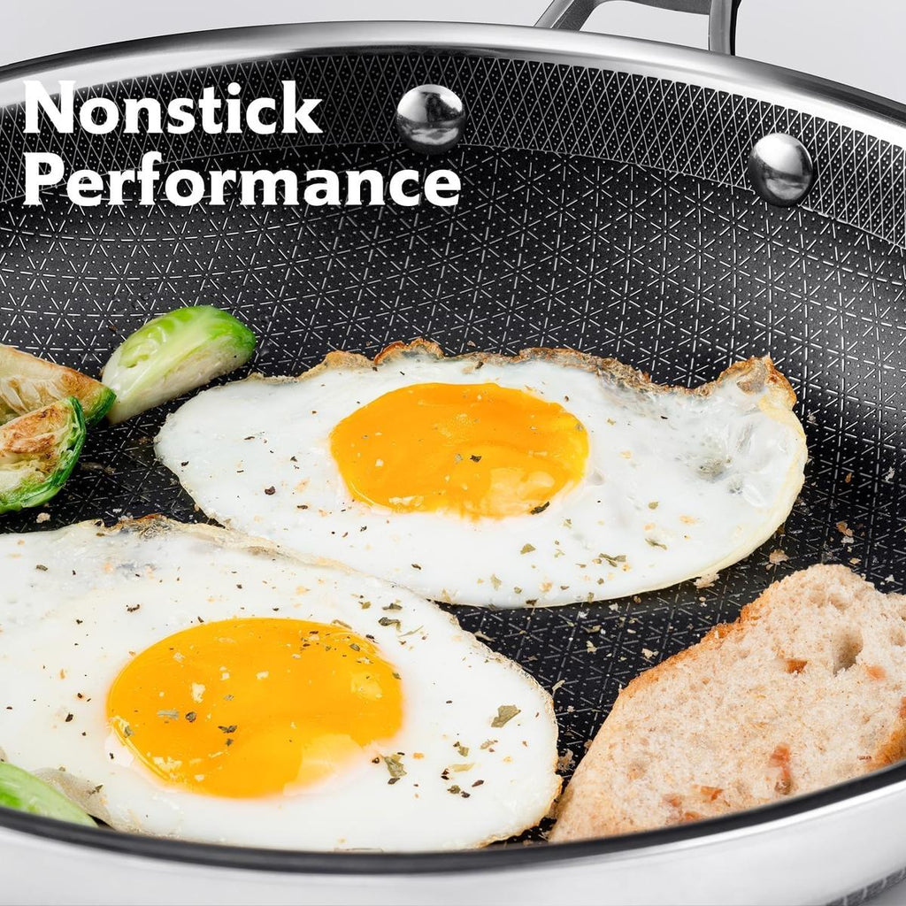 10-Piece Hybrid Nonstick Stainless Cookware Set